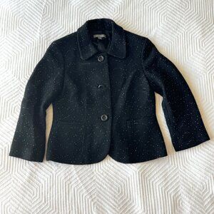 Black Ann Taylor Cropped Jacket, 2